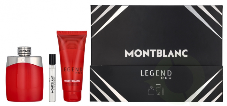 Mont Blanc Legend Red Giftset 207.5 ml Edp Spray 100ml/Edp Spray 7,5ml/All-Over Shower Gel 100ml