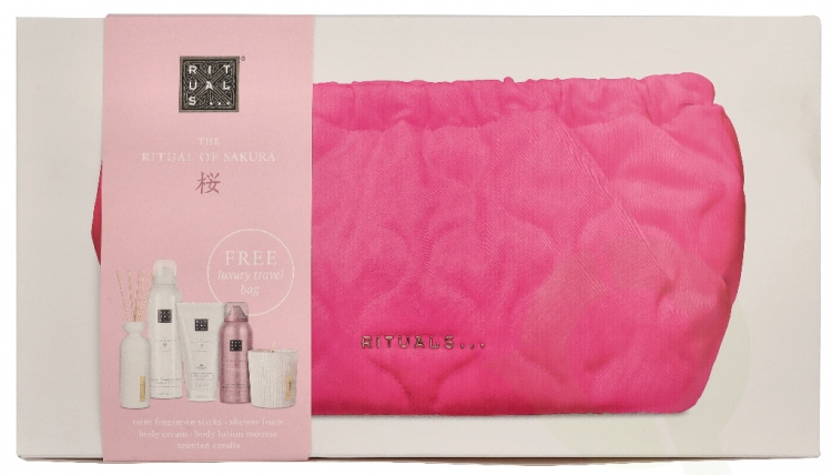 Rituals Sakura Set 710 ml Scented Candle 140gr/Foaming Shower Gel 200ml/Body Cream 150ml/Body Lotion Mousse 150ml/Mini Fragrance Sticks 70ml