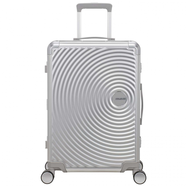 American Tourister Resväska Soundbox Aluminium 68 Medium Silver