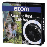 Atom Camping Lampa med Fläkt