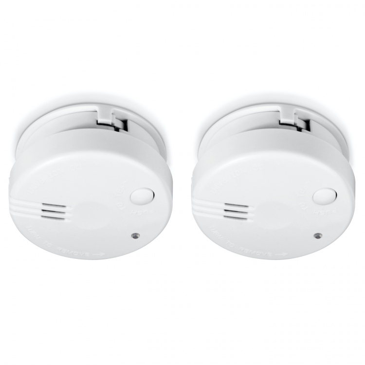Alecto Mini-savunilmaisin 5 vuoden paristolla 2-pack Valkoinen