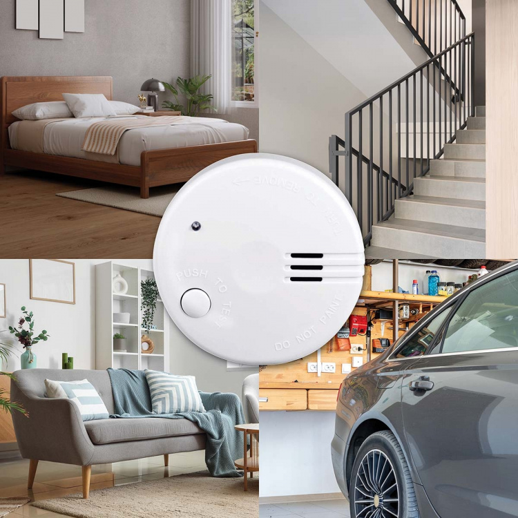 Alecto Mini-savunilmaisin 5 vuoden paristolla 2-pack Valkoinen