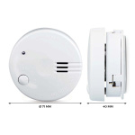 Alecto Mini-savunilmaisin 5 vuoden paristolla 2-pack Valkoinen