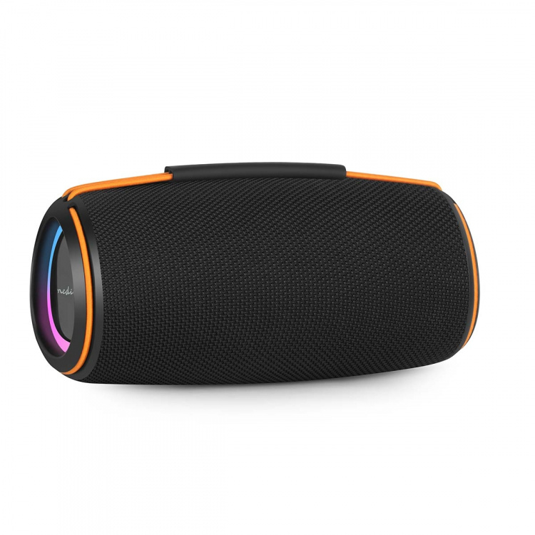 Nedis Bluetooth® Kaiutin | 360 min | Kannettava muotoilu | 60 W | Stereo | Etusivu / Portable / Ulkokäyttöinen | Linkitettävä | Musta / Oranssi