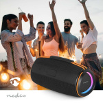 Nedis Bluetooth® Kaiutin | 360 min | Kannettava muotoilu | 60 W | Stereo | Etusivu / Portable / Ulkokäyttöinen | Linkitettävä | Musta / Oranssi