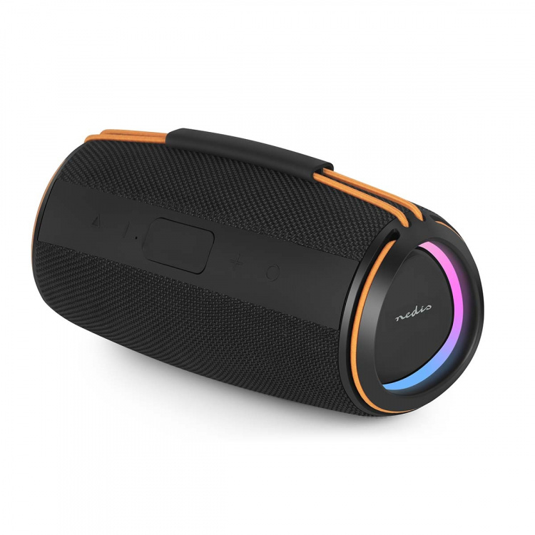 Nedis Bluetooth® Kaiutin | 360 min | Kannettava muotoilu | 60 W | Stereo | Etusivu / Portable / Ulkokäyttöinen | Linkitettävä | Musta / Oranssi