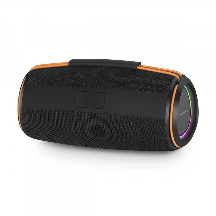 Nedis Bluetooth® Kaiutin | 360 min | Kannettava muotoilu | 60 W | Stereo | Etusivu / Portable / Ulkokäyttöinen | Linkitettävä | Musta / Oranssi