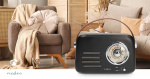 Nedis FM-radio | Kannettava malli | Bluetooth® / FM | Akkukäyttöinen / USB Virta | Analoginen | 10 W | Bluetooth® | Musta