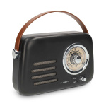 Nedis FM-radio | Kannettava malli | Bluetooth® / FM | Akkukäyttöinen / USB Virta | Analoginen | 10 W | Bluetooth® | Musta