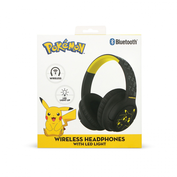 Pokémon Kuulokkeet Pikachu Over-Ear Langattomat Led Valo Äänijako