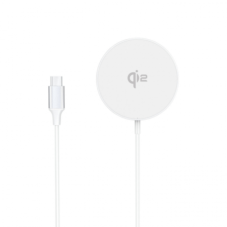 Gear Langaton Laturi Qi2 Nopea Lataus 15W Hopea/Alumiini