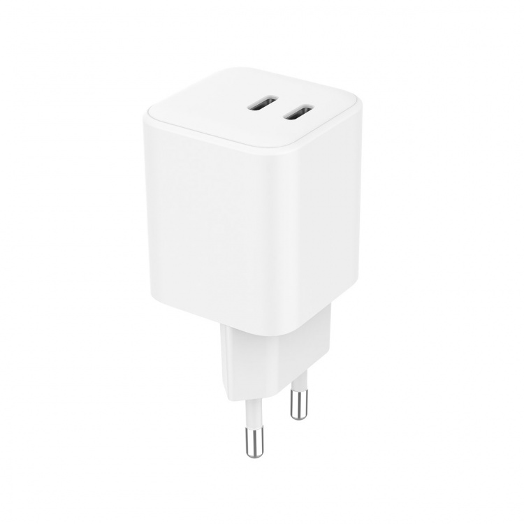 Gear Laturi 220V 2xUSB-C PD/PPS 65W GaN Valkoinen