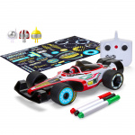 Sharper Image Leluauto Toy RC Formula Flex Racer Doodle