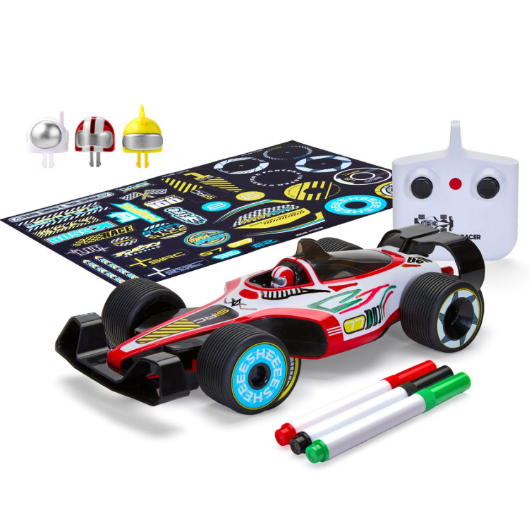 Sharper Image Leluauto Toy RC Formula Flex Racer Doodle