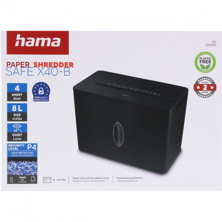 Hama Paperisilppuri Safe X40-B Musta