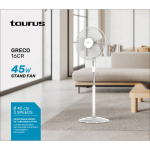 Taurus Tuuletin Greco 16 Cr Jalusta Valkoinen 40cm