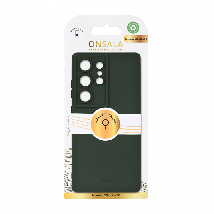Onsala Suojakuori silikonituntumalla Olive Green - Samsung Galaxy S26 Ultra