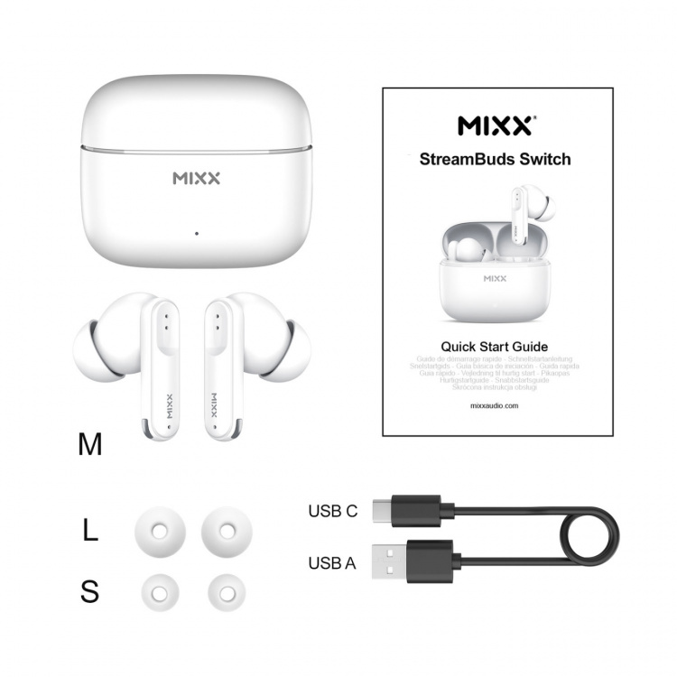 MIXX Kuulokkeet Switch S7 In-Ear Tws Valkoinen