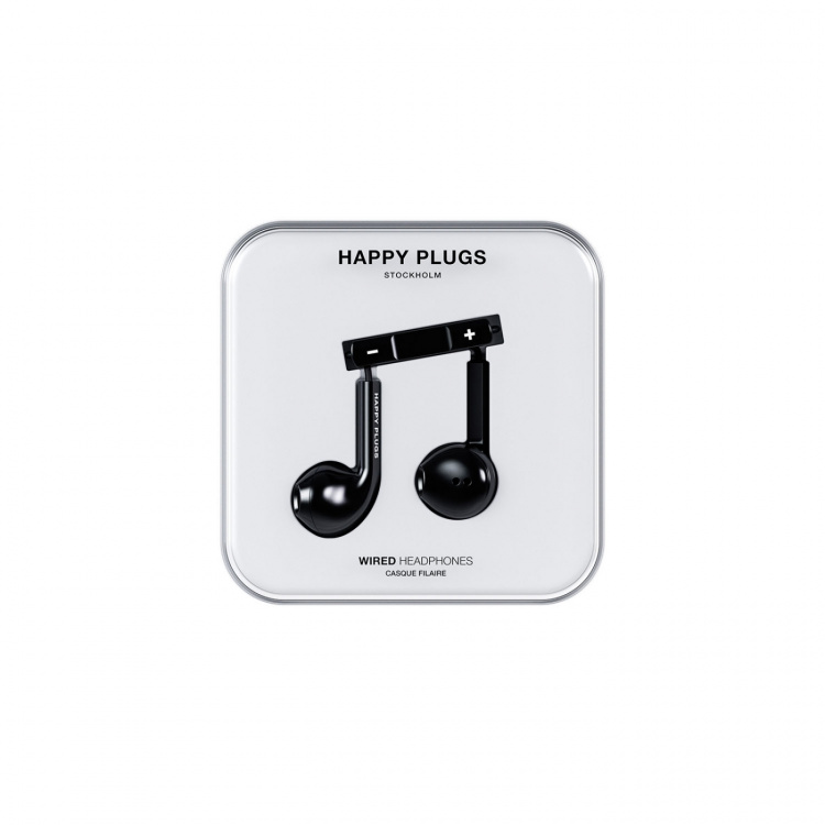 Happy Plugs Kuulokkeet In-Ear USB-C Johdollinen Musta