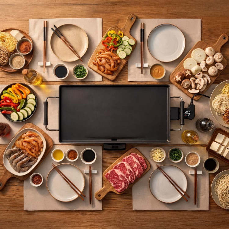 MELISSA Teppanyaki Levy | 2000 W | 47,5 x 26,5 cm | Tarttumaton pinnoite | Säädettävä termostaatti | Cool-touch-kahvat