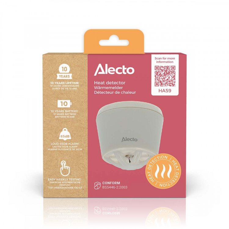 Alecto Lämpöilmaisin 10 vuotta Valkoinen