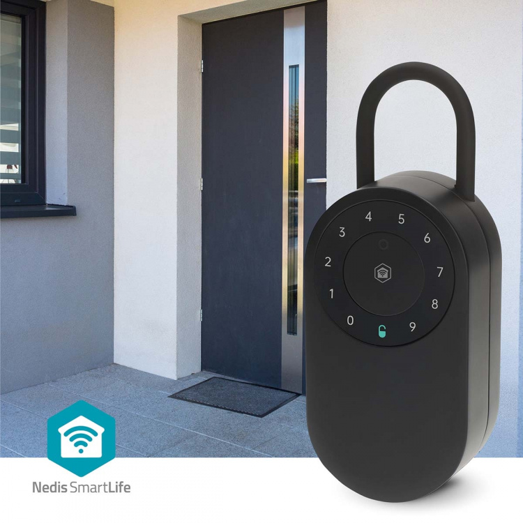 Nedis SmartLife Avainsäilö | Bluetooth® | Ulkokäyttöinen | Numerotaulu | IP65 | Musta
