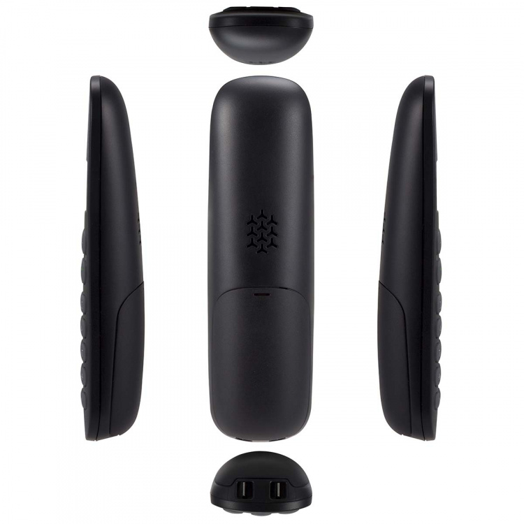 Profoon DECT-puhelin, jossa on vastaaja ja 4 luuria Musta