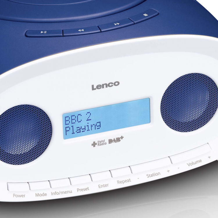 Lenco Kannettava DAB+/FM-radio CD- ja USB-soittimella Sininen