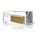 Nedis Digitaalinen Kelloradio | LED | USB-C™ Female | FM | Torkkutoiminto | Uniajastus | Hälytysten lukumäärä: 2 | Ruskea