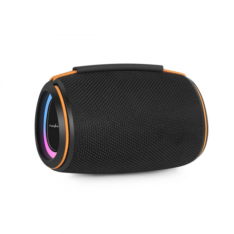 Nedis Bluetooth® Kaiutin | 360 min | Kannettava muotoilu | 40 W | Mono | Etusivu / Portable / Ulkokäyttöinen | Linkitettävä | Musta / Oranssi