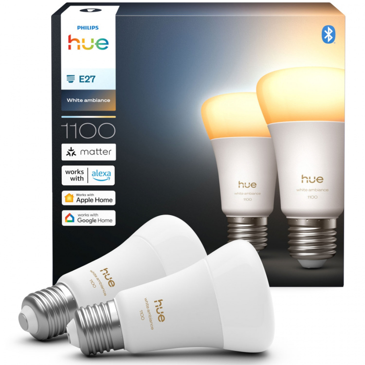 Philips Hue White Ambiance E27 1100lm 2-pack