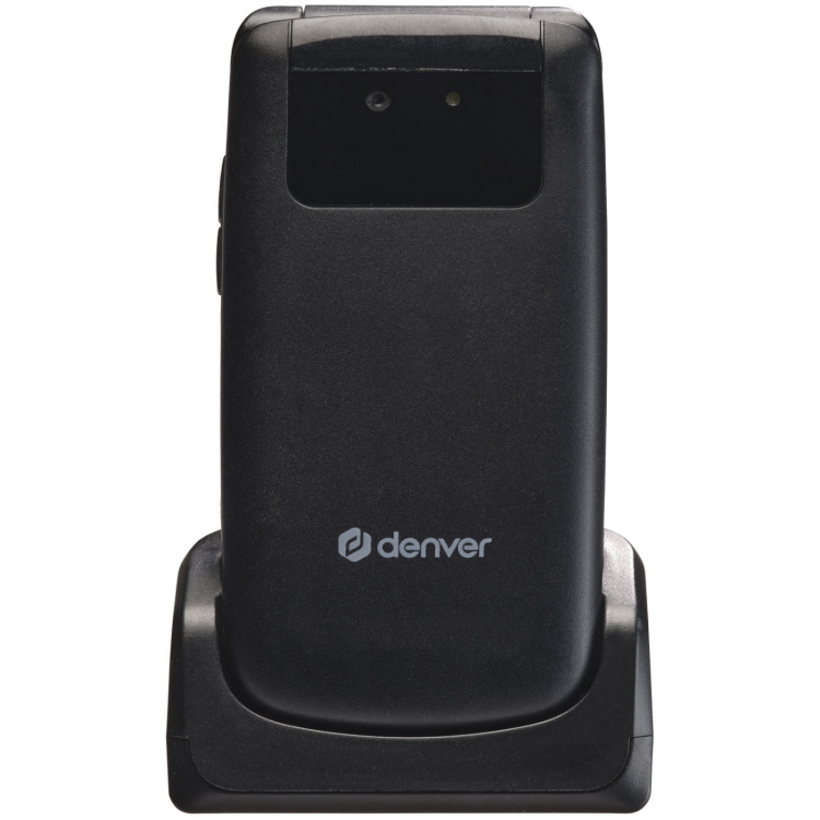 Denver Knapptelefon 4G SOS-knapp Radio Flip-design Svart