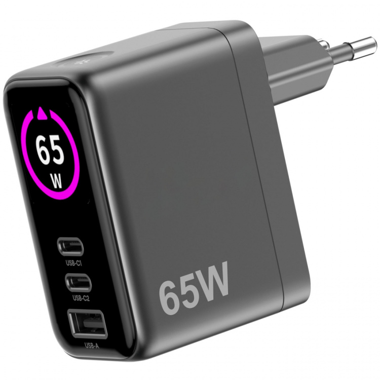 Celly Laddare 65W PD/QC med display