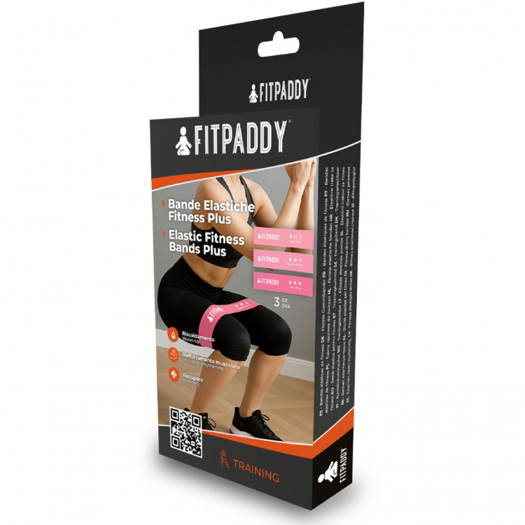 Fitpaddy Elastiska Band Plus 3 Styck Pink Edition