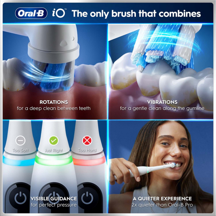 Oral B Eltandborste iO6 White, 1 Extra Refill