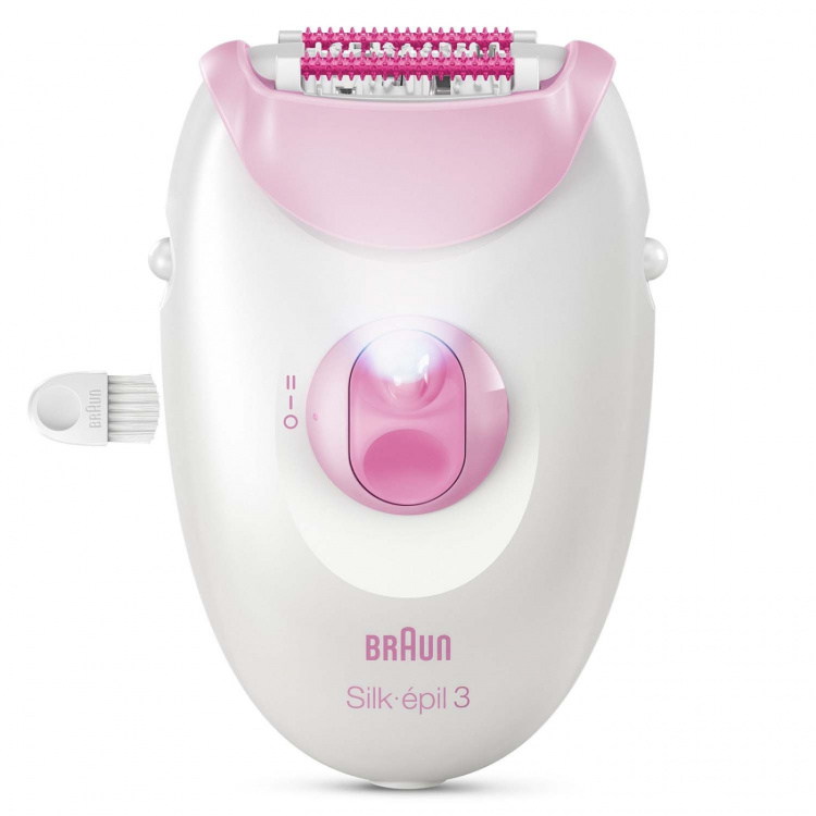 Braun Epilator Silk·épil 3, Epilator med sladd, Långvarigt Slät Hud, 3-000, Rosa