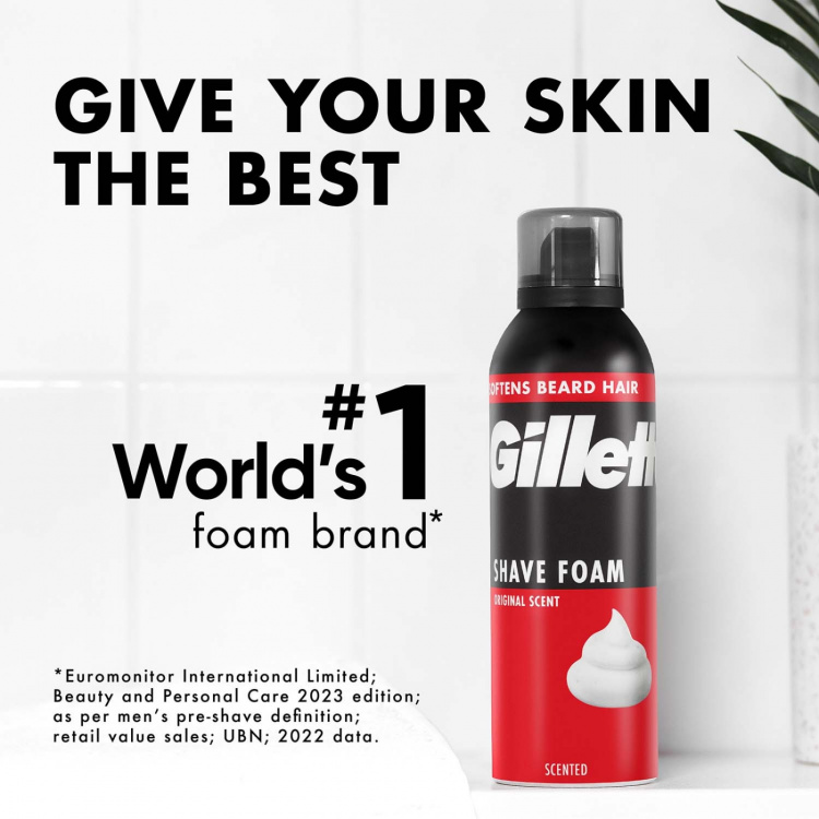 Gillette Rakskum Classic Original, Snabb & Enkel Rakning, 250ml