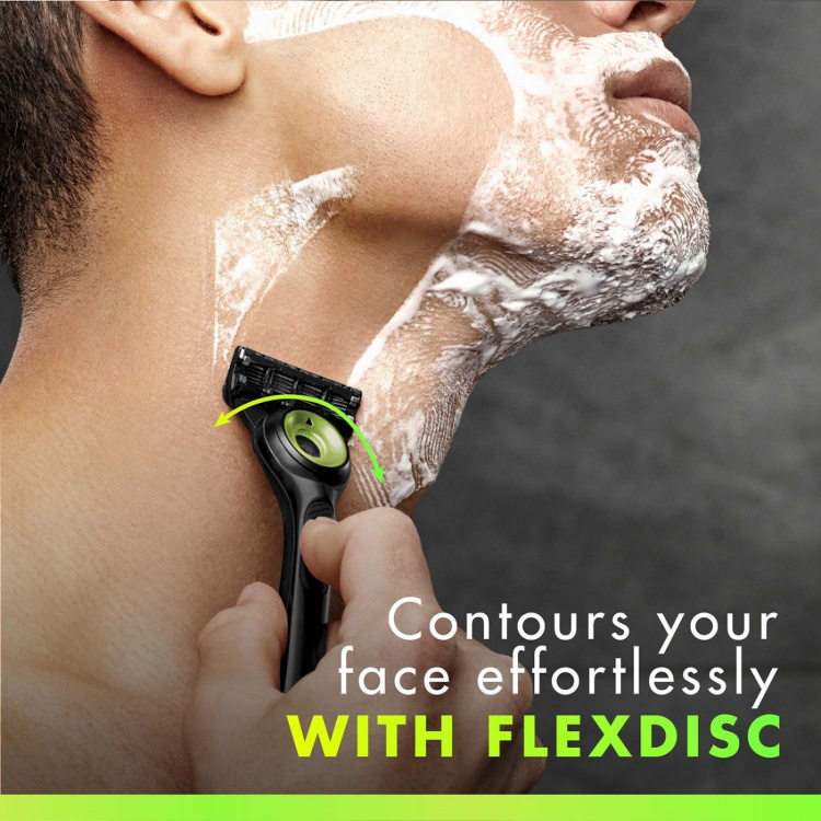 Gillette Rakhyvel Labs 1st rakblad + Magnetiskt ställ Neon Night