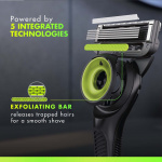 Gillette Rakhyvel Labs 1st rakblad + Magnetiskt ställ Neon Night