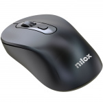 Nilox Trådlös mus Dual Mode (BT + 2,4 GHz) Uppladdningsbar Svart