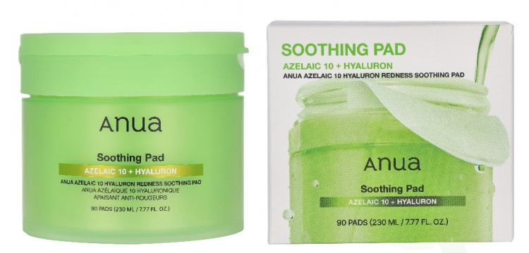 Anua Azelaic Acid 10 & Hyaluron Soothing Pads 90 piece 90 pads