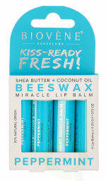 Biovene Kiss-Ready Fresh! Beeswax Peppermint Lip Balm Set 17 g 4x4,25g