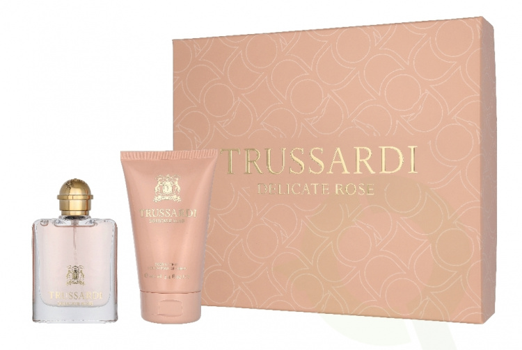 Trussardi Delicate Rose Giftset 150 ml Edt Spray 50ml/Body Lotion 100ml