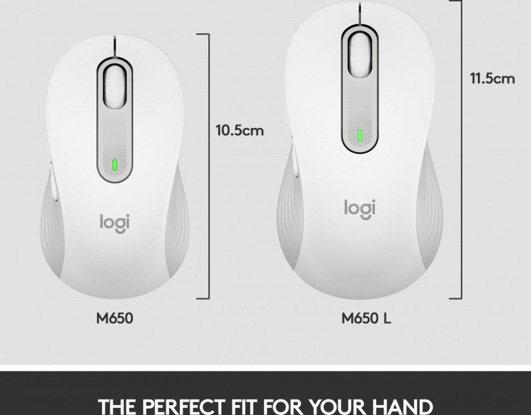 Logitech Signature M650 -langaton hiiri, valkoinen