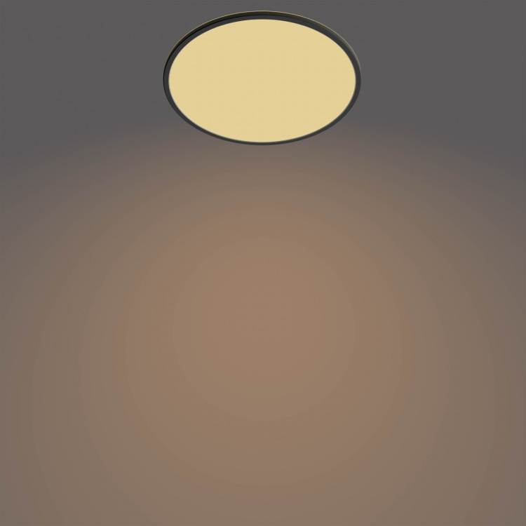 Philips Superslim CL550 -kattovalaisin, pyöreä, musta, 1900 lm, 2700K