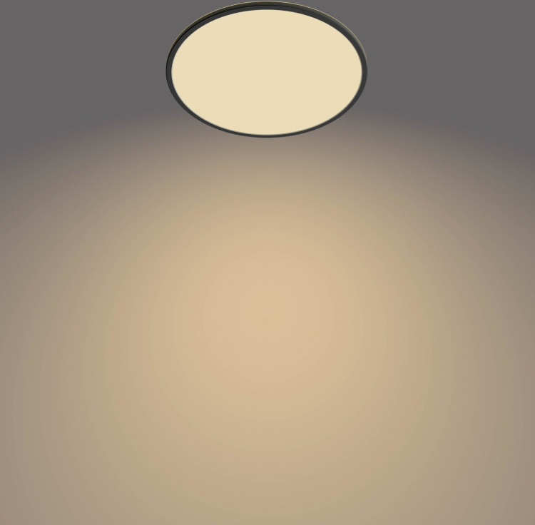 Philips Superslim CL550 -kattovalaisin, pyöreä, musta, 1900 lm, 2700K