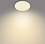 Philips Superslim CL550 -kattovalaisin, pyöreä, musta, 1900 lm, 2700K