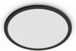 Philips Superslim CL550 -kattovalaisin, pyöreä, musta, 1300 lm, 2700K