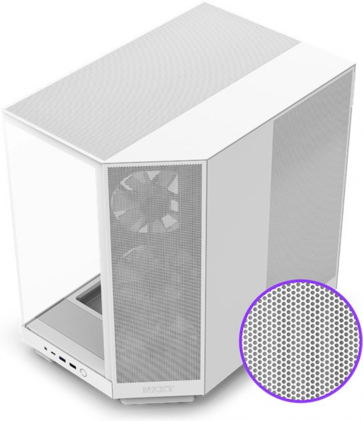 NZXT H6 Flow ATX-kotelo panoraamaikkunalla, musta