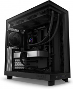 NZXT H6 Flow ATX-kotelo panoraamaikkunalla, musta